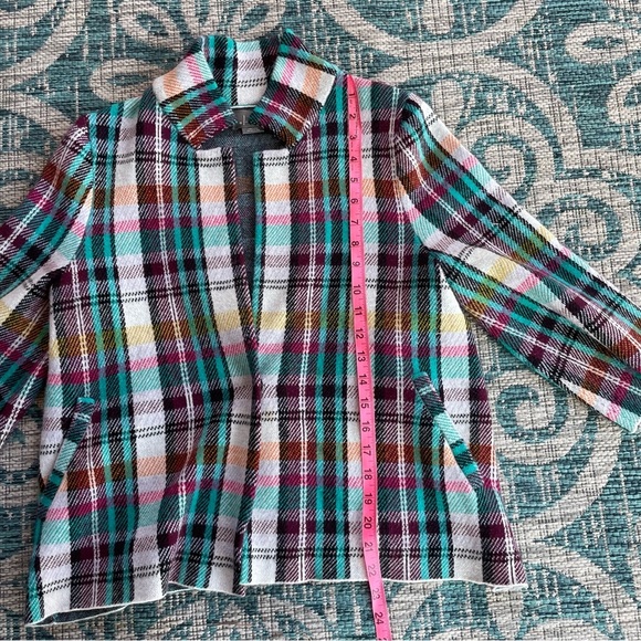 Anthropologie Rosetta Cropped Plaid Jacket - Picture 10 of 12